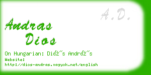 andras dios business card