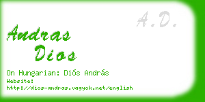 andras dios business card